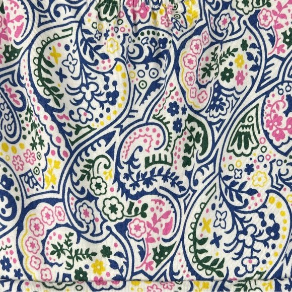 Boden Margo Floral Paisley Dress Sz 6 Blue Pink Jersey Knit - Picture 3 of 13